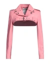 Moschino Woman Jacket Fuchsia Size 4 Sheepskin In Pink