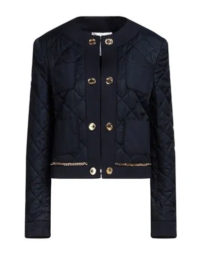 Moschino Woman Jacket Midnight Blue Size 12 Virgin Wool, Viscose, Cotton