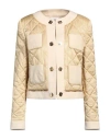 Moschino Woman Jacket Sand Size 10 Virgin Wool, Viscose, Cotton In Beige