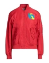 Moschino Woman Jacket Tomato Red Size 4 Polyester, Viscose, Wool In Tomato Red