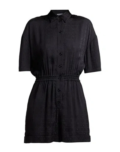 Moschino Woman Jumpsuit Black Size 8 Viscose, Silk In Black