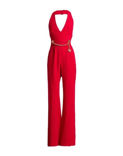 Moschino Woman Jumpsuit Red Size 8 Acetate, Viscose