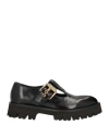 Moschino Woman Loafers Black Size 8 Calfskin In Black