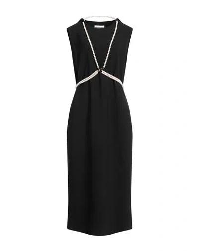 Moschino Woman Maxi Dress Black Size 12 Polyester, Elastane