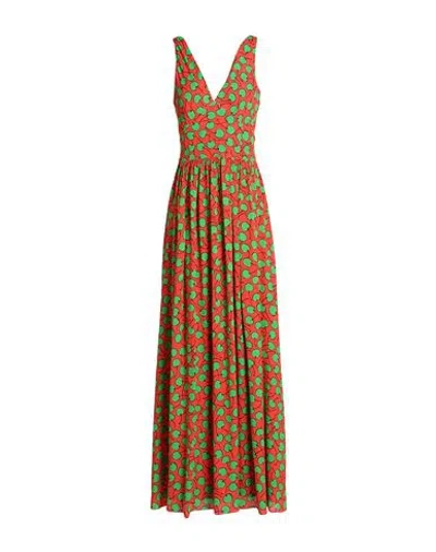 Moschino Woman Maxi Dress Orange Size 6 Viscose