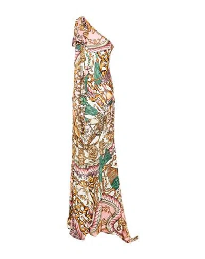 Moschino Woman Maxi Dress Pink Size 10 Silk In Multi