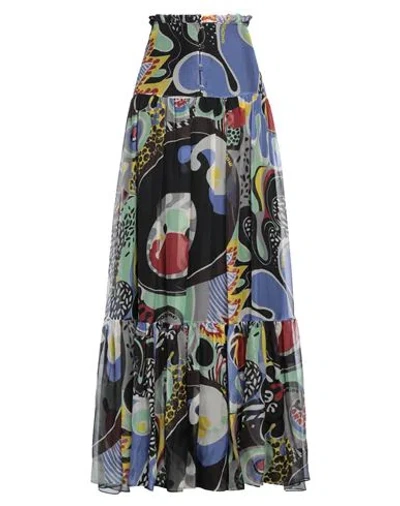 Moschino Woman Maxi Skirt Black Size 6 Silk