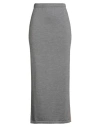 Moschino Woman Maxi Skirt Grey Size 8 Virgin Wool In Gray