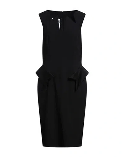 Moschino Woman Midi Dress Black Size 10 Acetate, Viscose