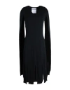 Moschino Woman Midi Dress Black Size 6 Virgin Wool, Polyamide, Elastane