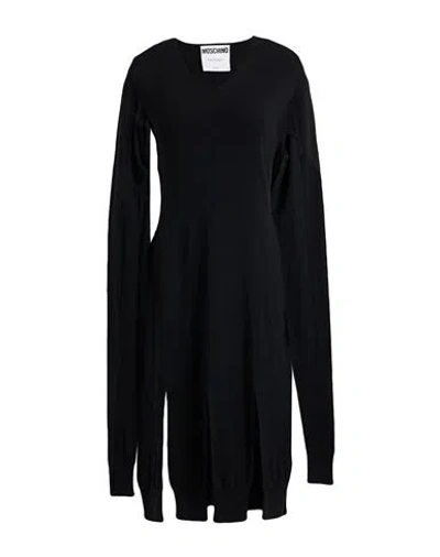 Moschino Woman Midi Dress Black Size 8 Virgin Wool