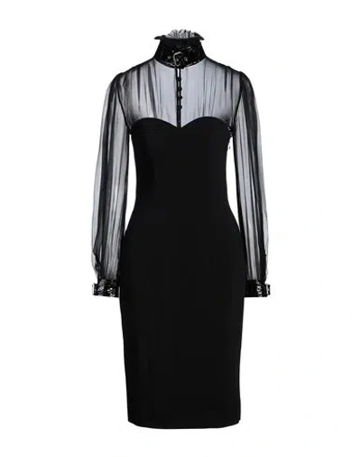 Moschino Woman Midi Dress Black Size 6 Viscose, Elastane