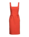 Moschino Couture Woman Midi Dress Orange Size 8 Acetate, Elastane, Silk In Orange