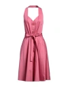 Moschino Woman Midi Dress Fuchsia Size 6 Cotton, Viscose, Elastane In Pink