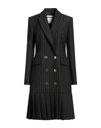 Moschino Woman Midi Dress Steel Grey Size 14 Virgin Wool