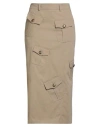 Moschino Woman Midi Skirt Beige Size 6 Cotton, Wool In Neutral