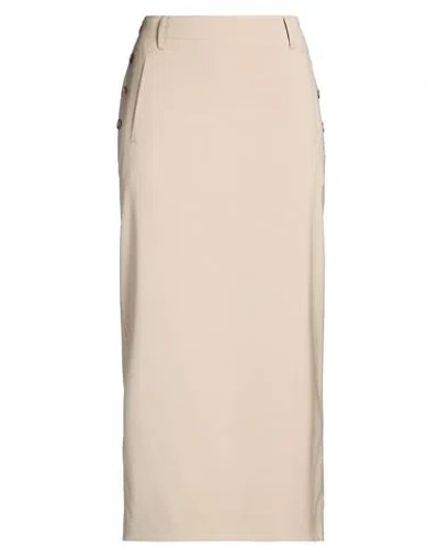 Moschino Woman Midi Skirt Beige Size 8 Virgin Wool In Pink