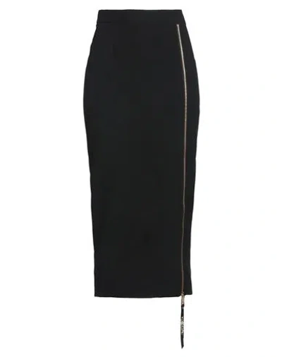 Moschino Woman Midi Skirt Black Size 6 Acetate, Viscose