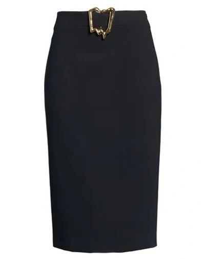 Moschino Woman Midi Skirt Black Size 8 Polyester, Elastane