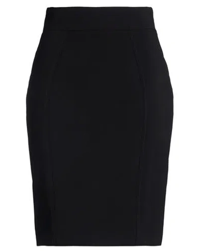 Moschino Woman Midi Skirt Black Size 8 Polyester, Polyurethane