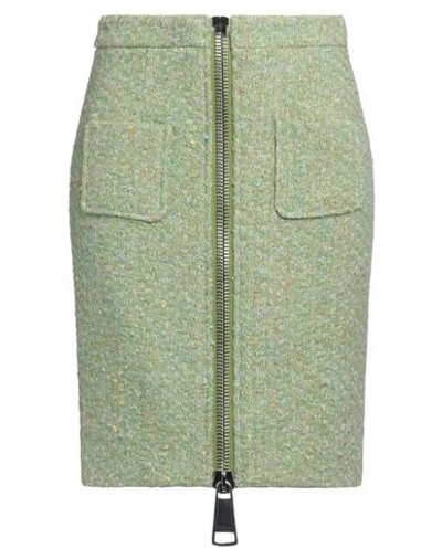 Moschino Woman Midi Skirt Light Green Size 12 Virgin Wool, Cotton, Polyester, Acrylic