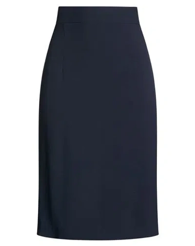 Moschino Woman Midi Skirt Midnight Blue Size 6 Acetate, Viscose In Multi