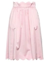 Moschino Woman Midi Skirt Pink Size 12 Cotton, Cupro, Elastane