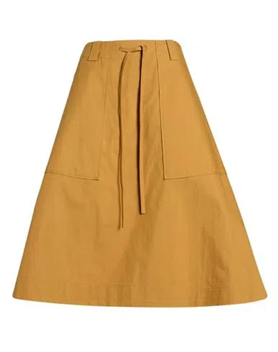 Moschino Woman Midi Skirt Sand Size 6 Cotton, Polyamide In Beige
