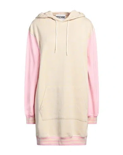 Moschino Beige Jacquard Minidress In Multi