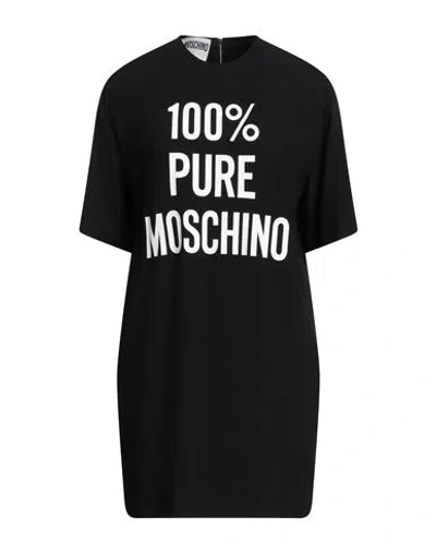 Moschino Woman Mini Dress Black Size 10 Acetate, Viscose