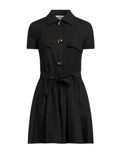 Moschino Woman Mini Dress Black Size 6 Cotton, Elastane