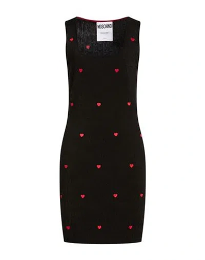 Moschino Woman Mini Dress Black Size 10 Virgin Wool