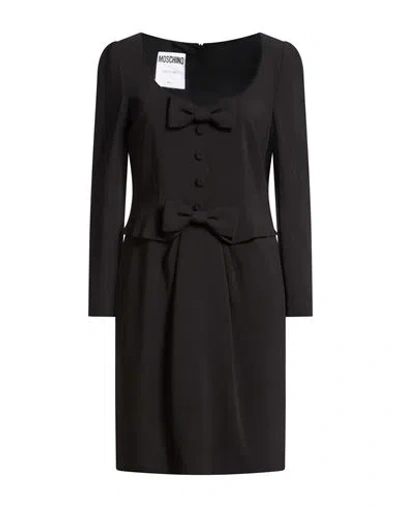 Moschino Woman Mini Dress Black Size 10 Viscose, Elastane