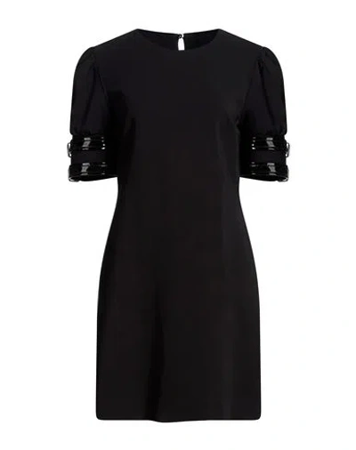 Moschino Woman Mini Dress Black Size 10 Viscose, Elastane