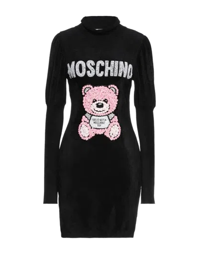 Moschino Short Dresses In Black