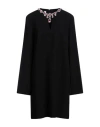 Moschino Woman Mini Dress Black Size 10 Acetate, Viscose, Acrylic, Glass, Polyester