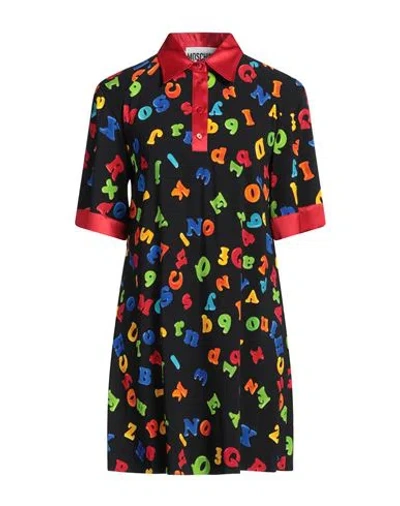 Moschino Woman Mini Dress Black Size 4 Viscose, Elastane, Silk