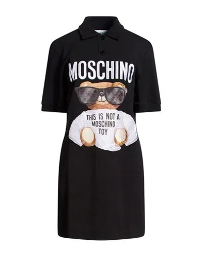 Moschino Woman Mini Dress Black Size 6 Cotton, Elastane