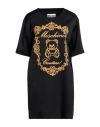 Moschino Woman Short Dress Black Size 8 Viscose In Black