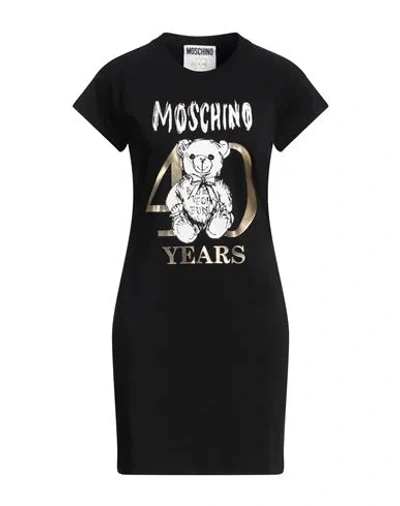 Moschino Woman Mini Dress Black Size 8 Cotton In Black