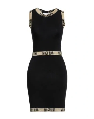 Moschino Woman Short Dress Black Size 4 Virgin Wool