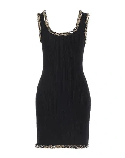 Moschino Woman Mini Dress Black Size 8 Virgin Wool, Polyamide, Viscose, Polyester