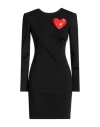 Moschino Pneumatic Heart Mini-dress In Black