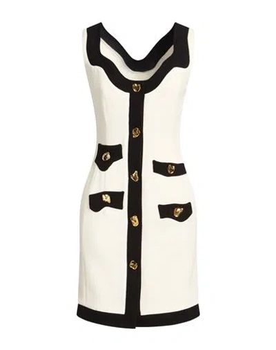Moschino Woman Mini Dress Ivory Size 10 Viscose, Wool, Elastane In White