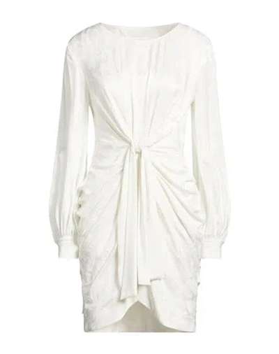 Moschino Woman Mini Dress Ivory Size 6 Viscose, Cupro In White
