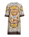 Moschino Woman Short Dress Ivory Size 10 Cotton In White