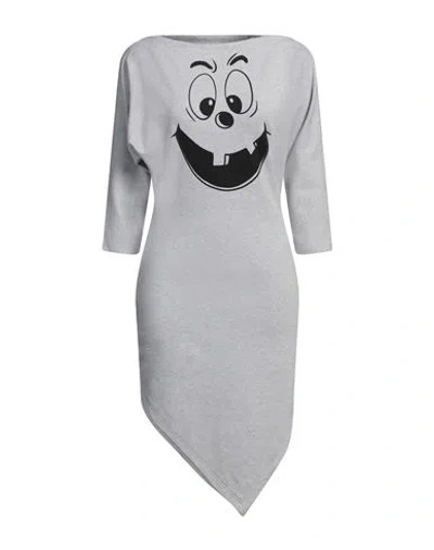 Moschino Woman Mini Dress Light Grey Size 6 Cotton, Elastane