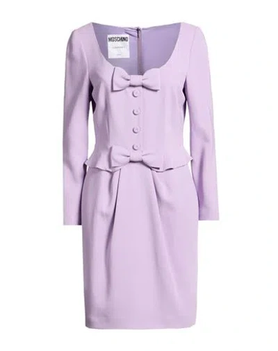 Moschino Woman Mini Dress Lilac Size 8 Viscose, Elastane In Purple