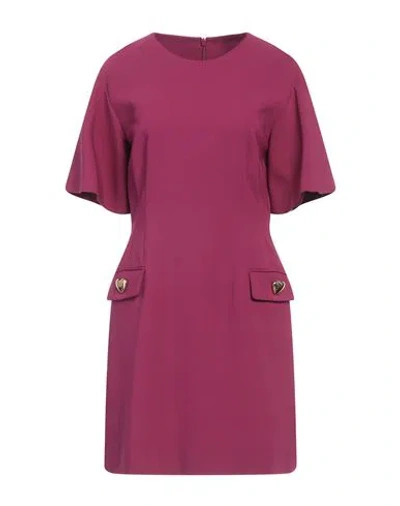 Moschino Woman Mini Dress Magenta Size 12 Viscose, Elastane