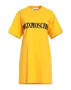 MOSCHINO MOSCHINO WOMAN MINI DRESS OCHER SIZE 4 COTTON